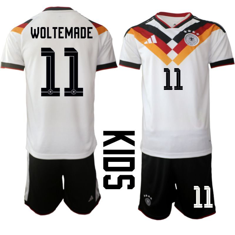 Youth 2026 World Cup National Team Germany home white #11 Soccer Jersey 01